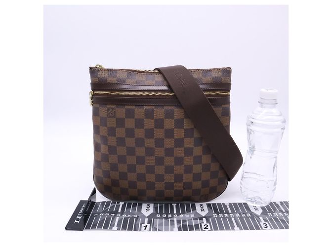 Louis Vuitton Damier Pochette Bosphore Schultertasche Braun Beige - Ansicht 3