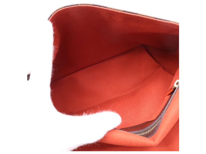 Louis Vuitton Damier Mini Looping Handtasche Braun Rot Beige - Ansicht 13