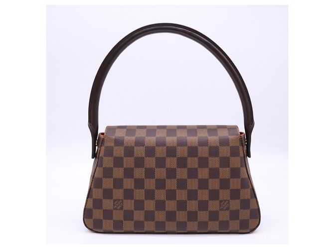 Louis Vuitton Damier Mini Looping Handtasche Braun Rot Beige - Ansicht 2