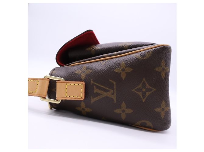 Borsa a tracolla Louis Vuitton Monogram Viva Cite PM Marrone Beige - vista 5