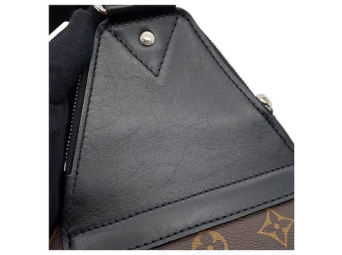 Borsa a tracolla Louis Vuitton Monogram Macassar Avenue Nero Monogramma - vista 10