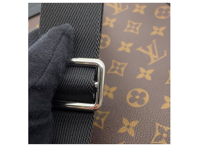 Borsa a tracolla Louis Vuitton Monogram Macassar Avenue Nero Monogramma - vista 11