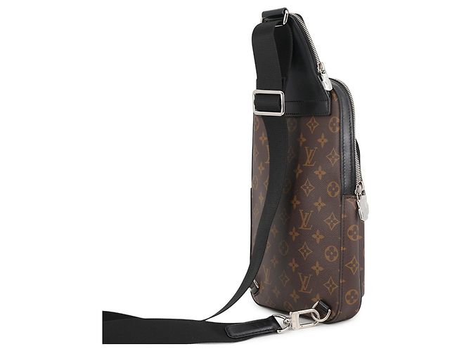 Borsa a tracolla Louis Vuitton Monogram Macassar Avenue Nero Monogramma - vista 3
