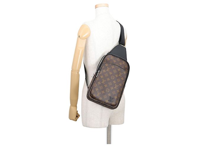 Borsa a tracolla Louis Vuitton Monogram Macassar Avenue Nero Monogramma - vista 5