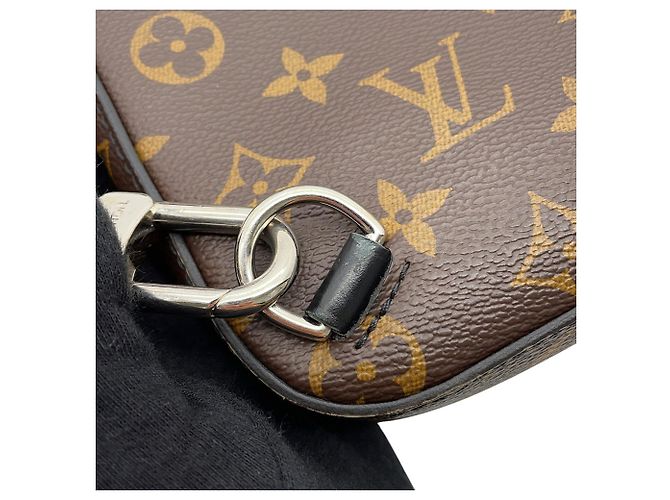 Borsa a tracolla Louis Vuitton Monogram Macassar Avenue Nero Monogramma - vista 7