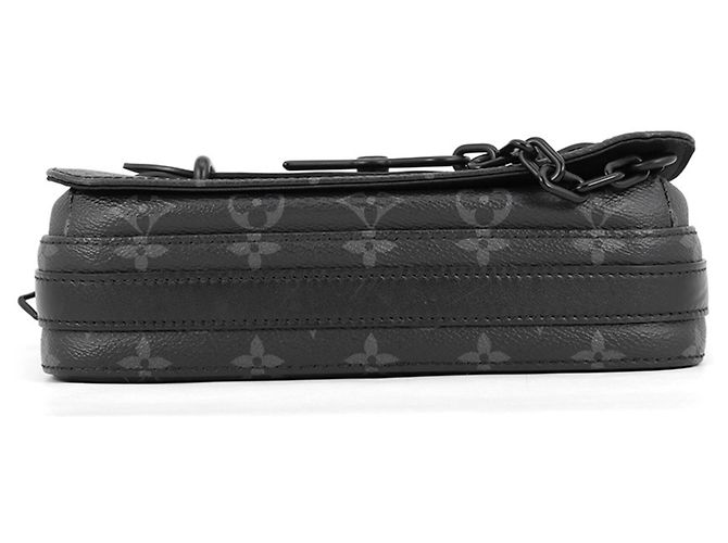 Borsa a tracolla Steamer Monogram Eclipse Louis Vuitton Nero - vista 3