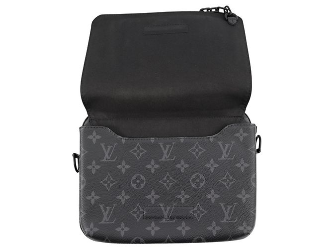 Borsa a tracolla Steamer Monogram Eclipse Louis Vuitton Nero - vista 5