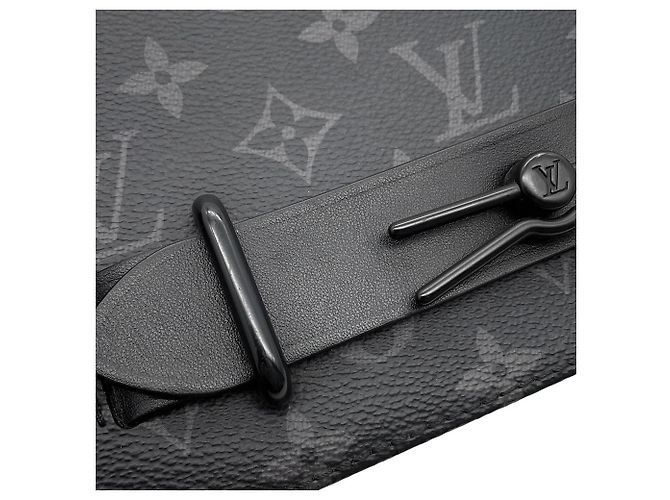 Borsa a tracolla Steamer Monogram Eclipse Louis Vuitton Nero - vista 7