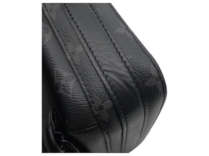 Borsa a tracolla Steamer Monogram Eclipse Louis Vuitton Nero - vista 8