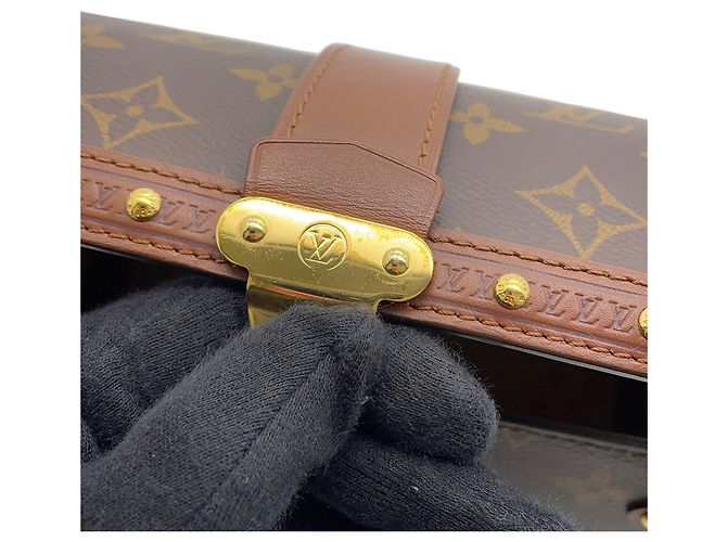 Borsa a tracolla Louis Vuitton Monogram Papillon Trunk Marrone - vista 12
