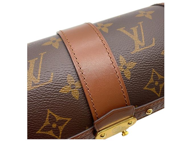 Borsa a tracolla Louis Vuitton Monogram Papillon Trunk Marrone - vista 7