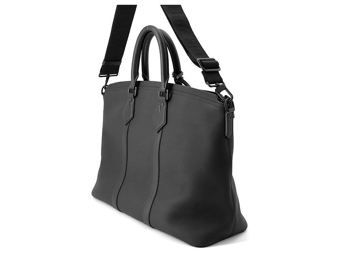 Lockit Borsa Tote Louis Vuitton in pelle Taurillon Nero - vista 2