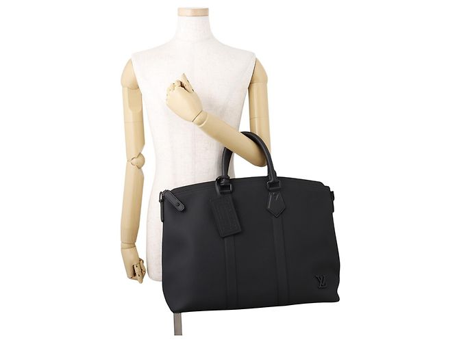 Lockit Borsa Tote Louis Vuitton in pelle Taurillon Nero - vista 4