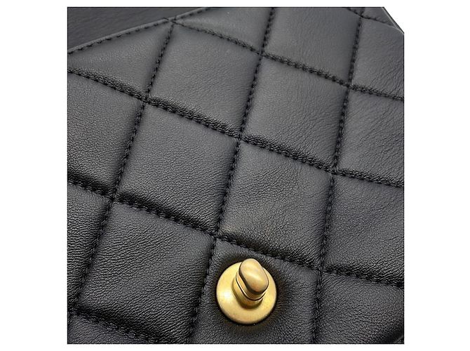 Borsa a tracolla con catena Chanel Matelassé in pelle d'agnello Nero - vista 10