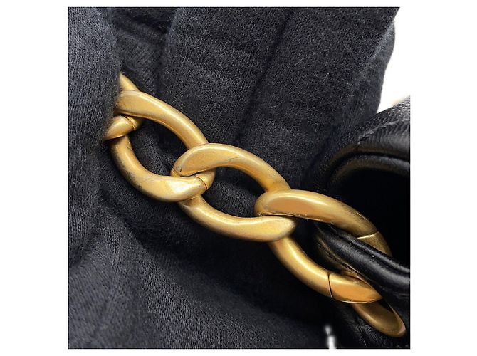 Borsa a tracolla con catena Chanel Matelassé in pelle d'agnello Nero - vista 12