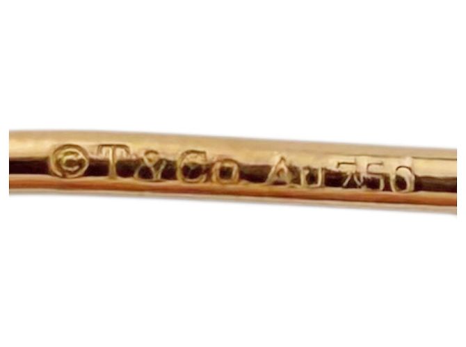 Autre Marque Orecchini a cerchio Tiffany & Co. T Wire Bar in oro rosa D'oro - vista 5