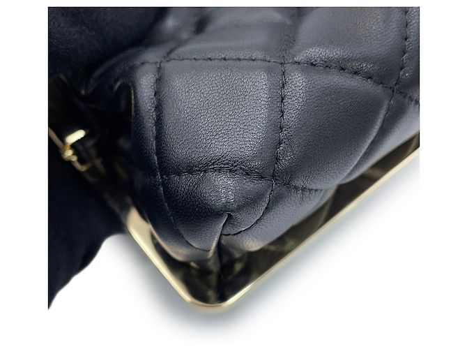 Bolsa de Ombro Chanel Matelassé com Corrente Preto - vista 6