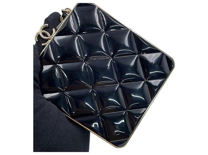 Bolsa de Ombro Chanel Matelassé com Corrente Preto - vista 7