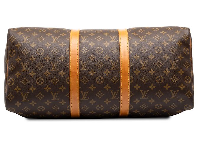 Louis Vuitton Brown Monogram Keepall 50 Marrom - vista 3