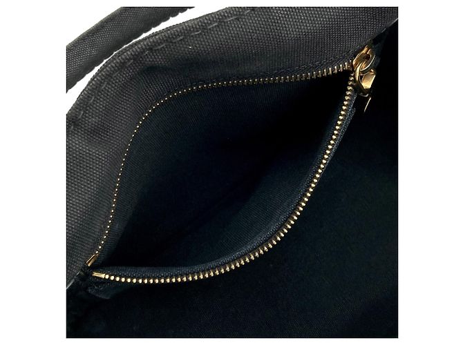 Prada Small Canvas Canapa Logo Tote Schwarz - Ansicht 11