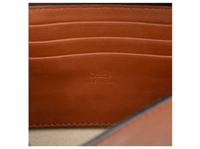 Chloé Mini Borsa a Tracolla Faye in Vitello e Camoscio Marrone con Catena - vista 5