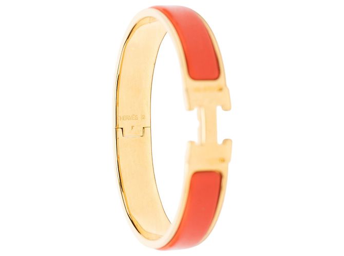 Hermès Clic H Armband PM aus rotem Emaille - Ansicht 4