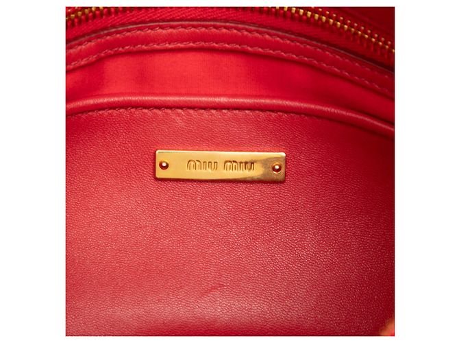 Clutch Miu Miu in nappa matelassé rossa Rosso - vista 5