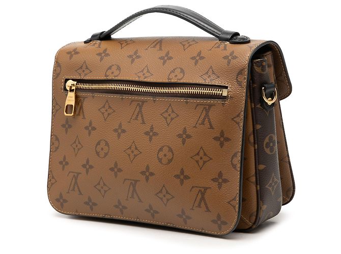 Louis Vuitton Brown Monogram Reverse Pochette Metis Castaño - vista 2