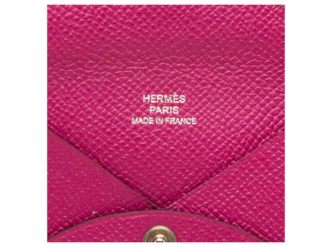 Tarjetero Hermès Calvi en Epsom rosa - vista 5