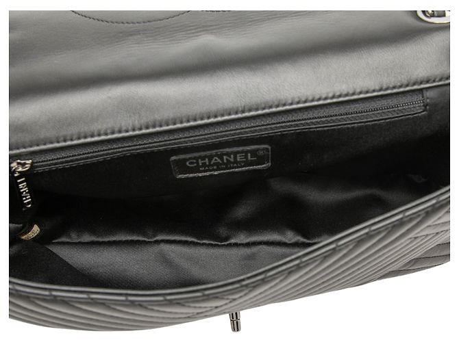 Chanel Black Large Lambskin CC Crossing Flap Nero - vista 4