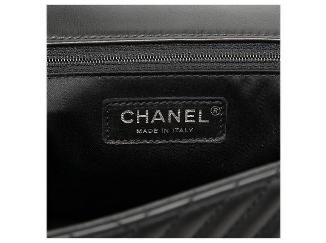 Chanel Black Large Lambskin CC Crossing Flap Nero - vista 5