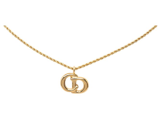 Autre Marque Collana Dior Gold con pendente logo CD placcato oro D'oro - vista 2