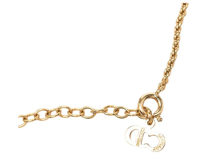 Autre Marque Collana Dior Gold con pendente logo CD placcato oro D'oro - vista 5