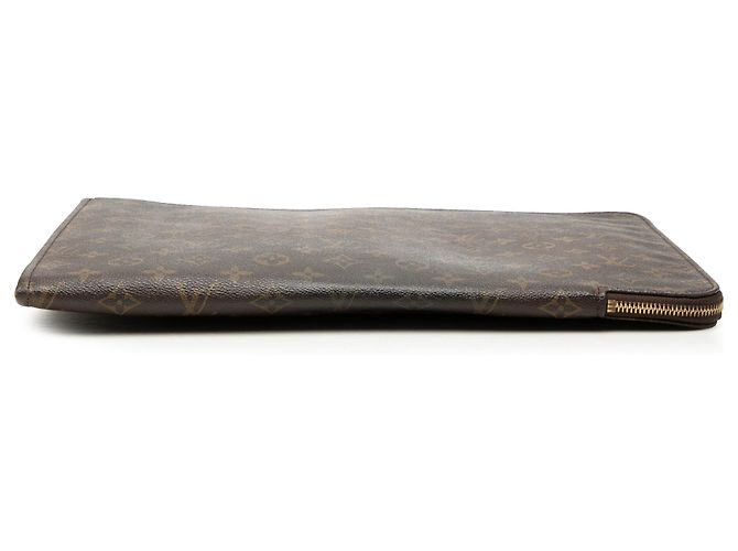 Louis Vuitton Brown Monogram Poche Documents Portfolio Marrone - vista 3