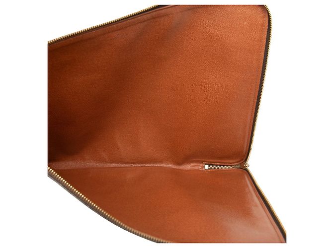 Louis Vuitton Brown Monogram Poche Documents Portfolio Marrone - vista 4