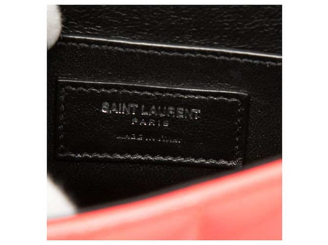 Autre Marque Borsa a catena Vicky Small Monogram in vernice Orange Saint Laurent Rosso Arancione - vista 5
