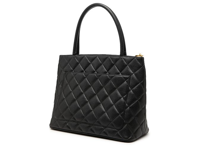 Chanel Black Caviar Medallion Tote Schwarz - Ansicht 2