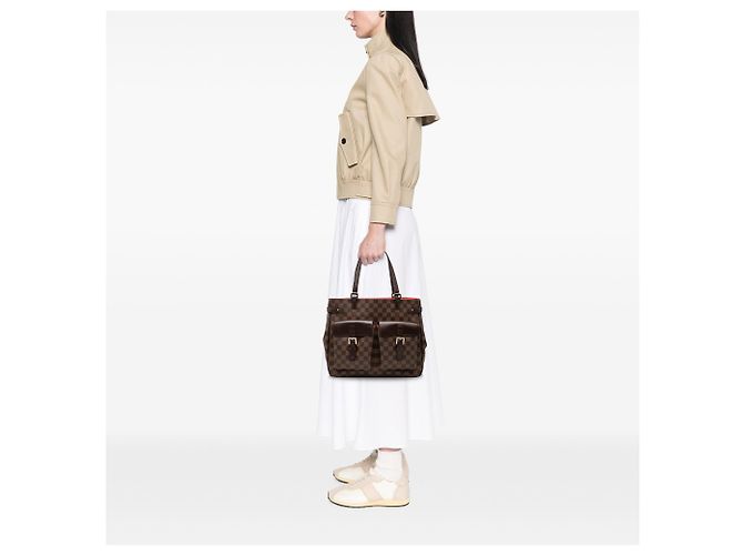 Louis Vuitton Brown Damier Ebene Uzes Marrom - vista 7