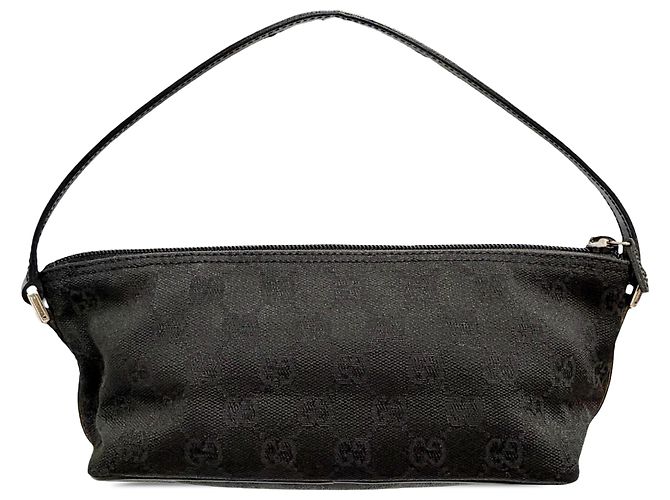 Gucci Black GG Canvas Boat Nero - vista 2