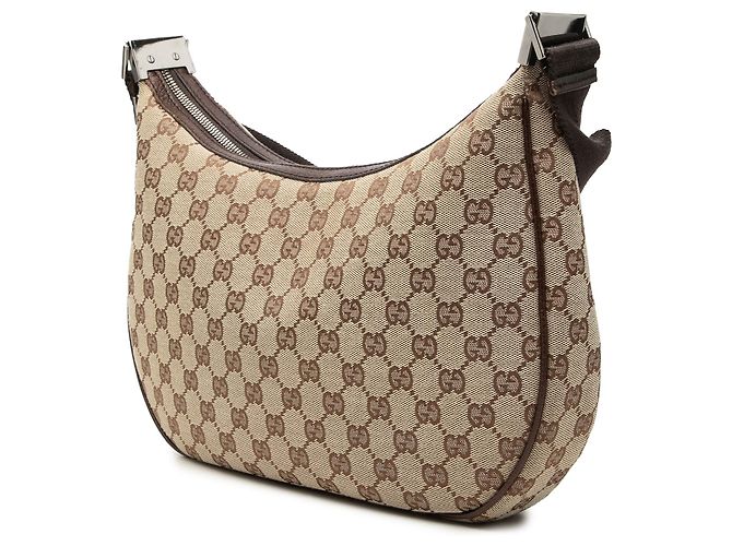 Borsa a tracolla Gucci in tela GG beige - vista 2