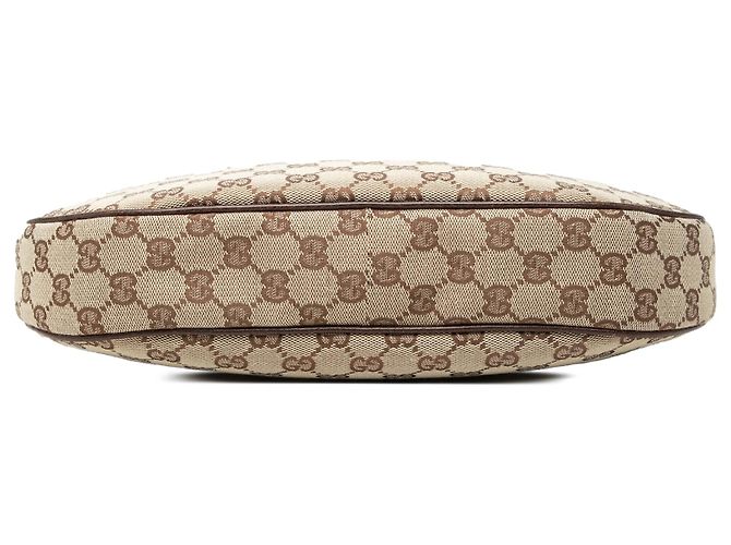 Borsa a tracolla Gucci in tela GG beige - vista 3