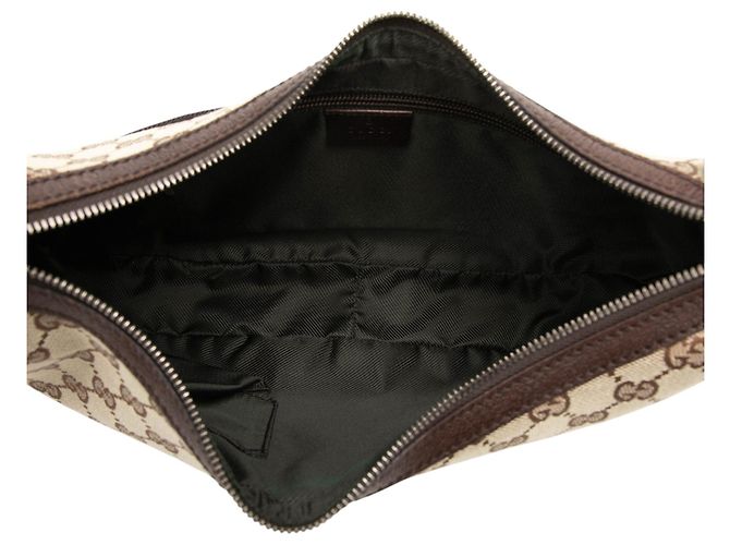 Borsa a tracolla Gucci in tela GG beige - vista 4
