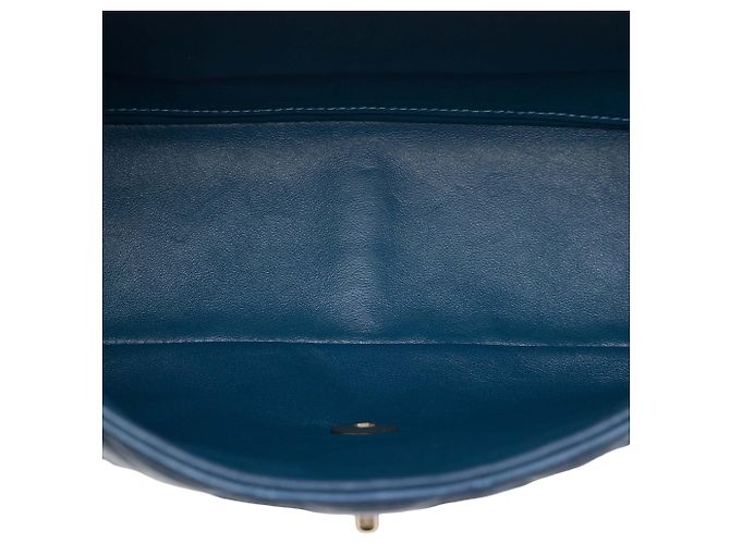 Chanel Blue Jumbo Classic Lambskin Single Flap Blau Dunkelblau - Ansicht 4