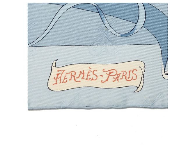 Hermès Blue Le Carnaval de Venise Seidentuch 90 Blau Hellblau - Ansicht 2
