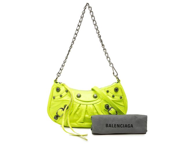 Balenciaga Yellow Mini Lambskin Motocross Le Cagole Giallo - vista 7