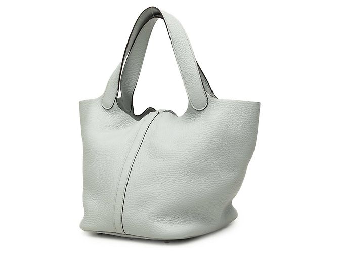 Hermès Gray Clemence Picotin Lock 18 Marrom Cinza - vista 2