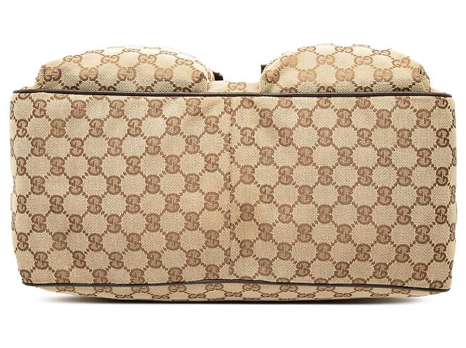 Gucci Beige GG Canvas Web Double Pockets Tote - Ansicht 3