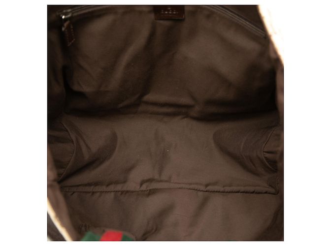 Gucci Beige GG Canvas Web Double Pockets Tote - Ansicht 4