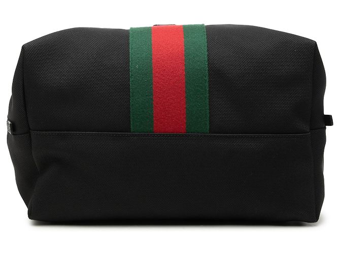 Zaino Gucci in tela nera Techno Web con patta Nero - vista 3