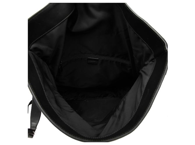 Zaino Gucci in tela nera Techno Web con patta Nero - vista 4